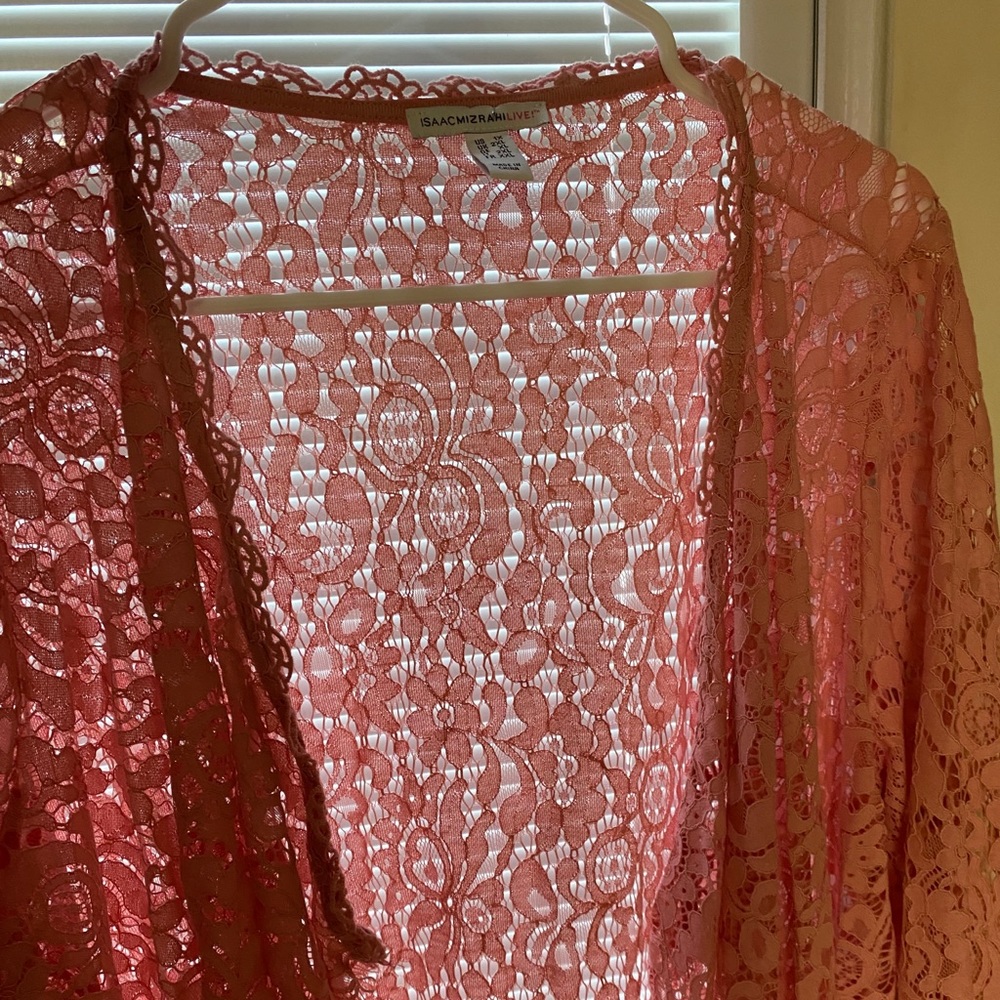 Isaacmizrahi pink cardigan NWOT